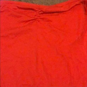Red tube top